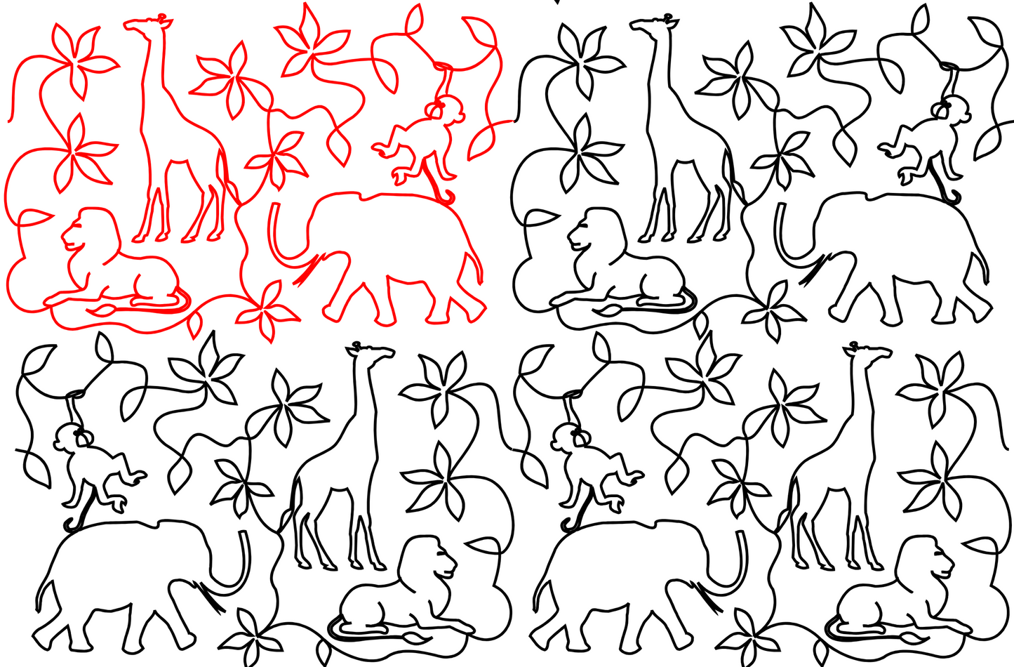 Safari Digital Quilting Design
