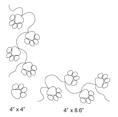 Animal Tracks Digital Quilting Design