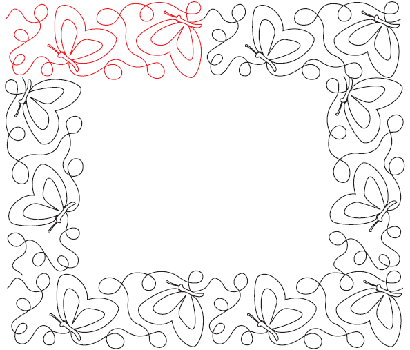 Butterfly Border Digital Quilting Design