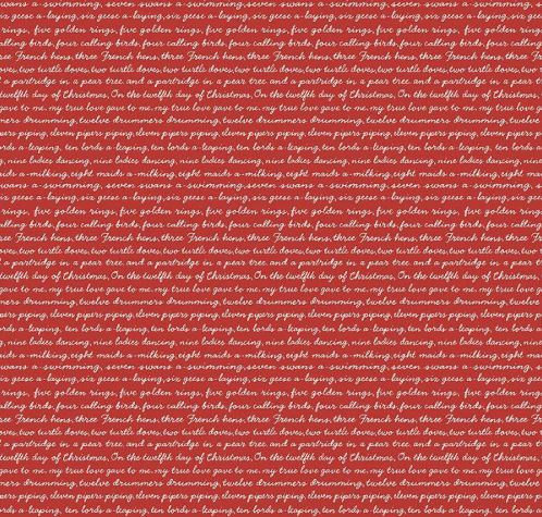 Riley Blake - A Pear-fect Christmas Calling Words Red