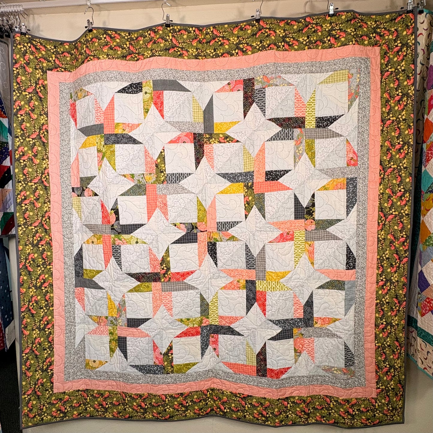 Sample Quilt - POINTY STRIP STAR