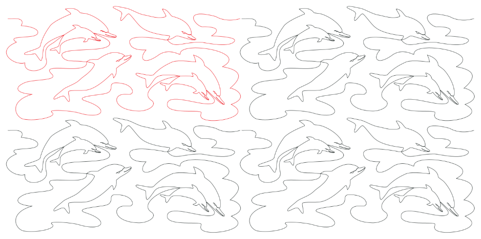Dolphins Digital Quilting Design