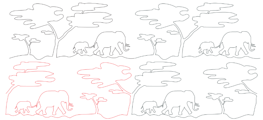 Elephant Walk Digital Quilting Design