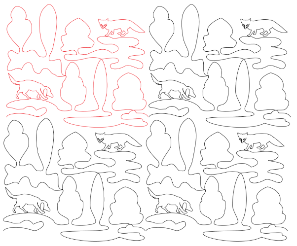 Fox Hunt Digital Quilting Design