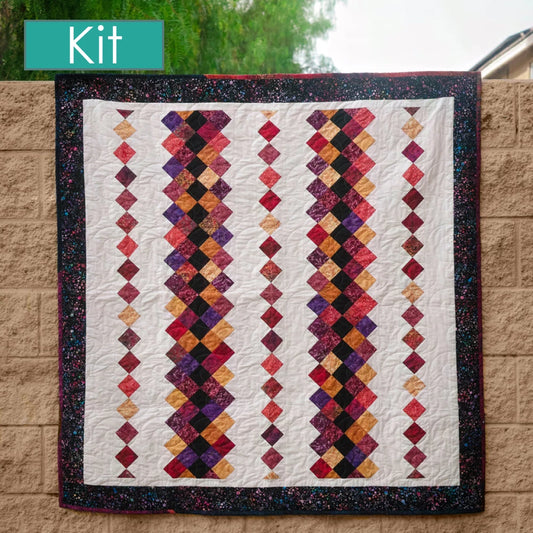 Stepping Stones Quilt Kit - Midnight Glow - Lap size
