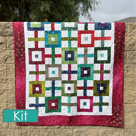Gridlock Ombre Flurries Quilt Kit - Twin Size