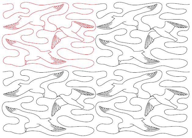 Seagulls Digital Quilting Design
