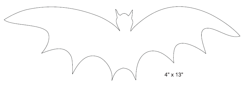 Single Bat Digital Quilting Design