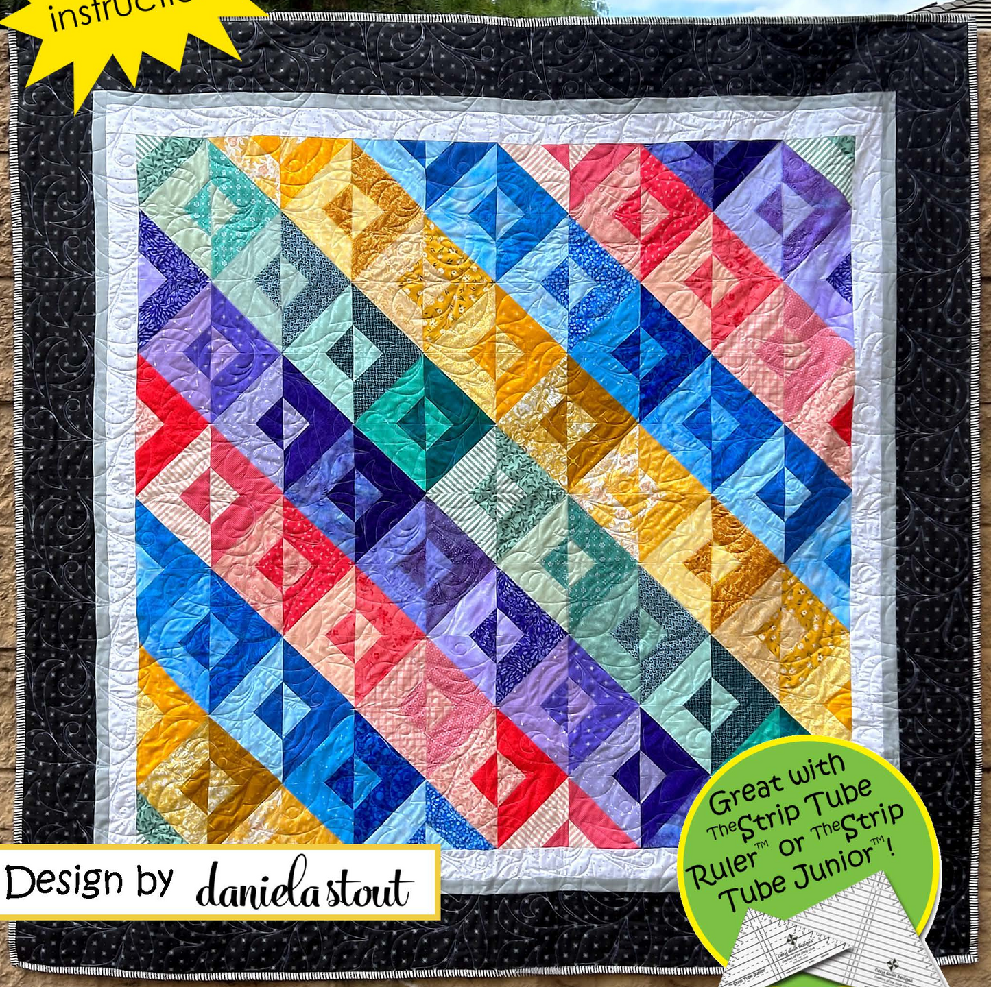 Sample Quilt - STRIP TUBE RAINBOW