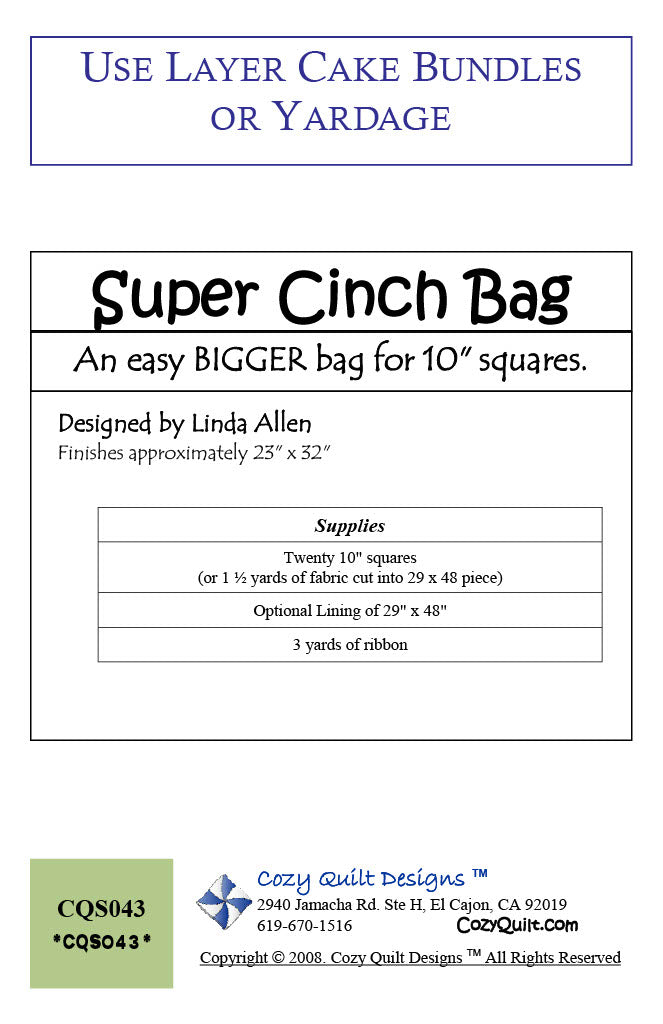 Super Cinch Bag