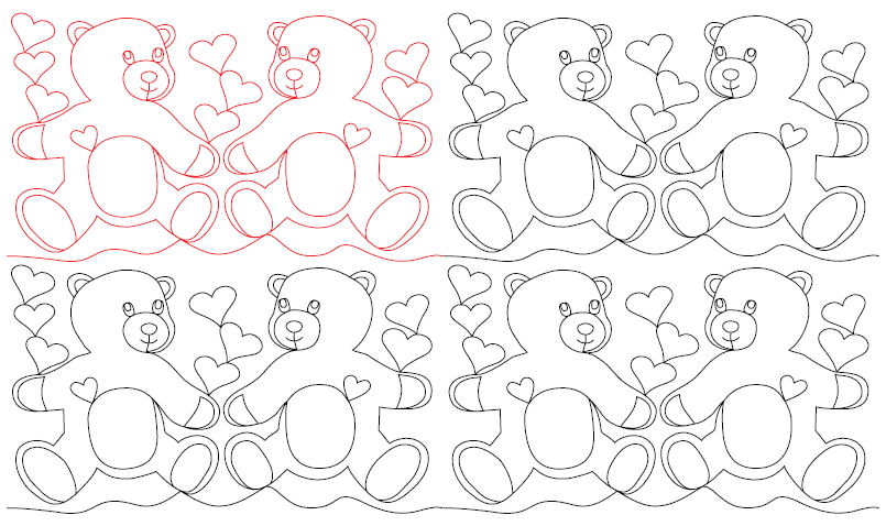 Teddies Digital Quilting Design