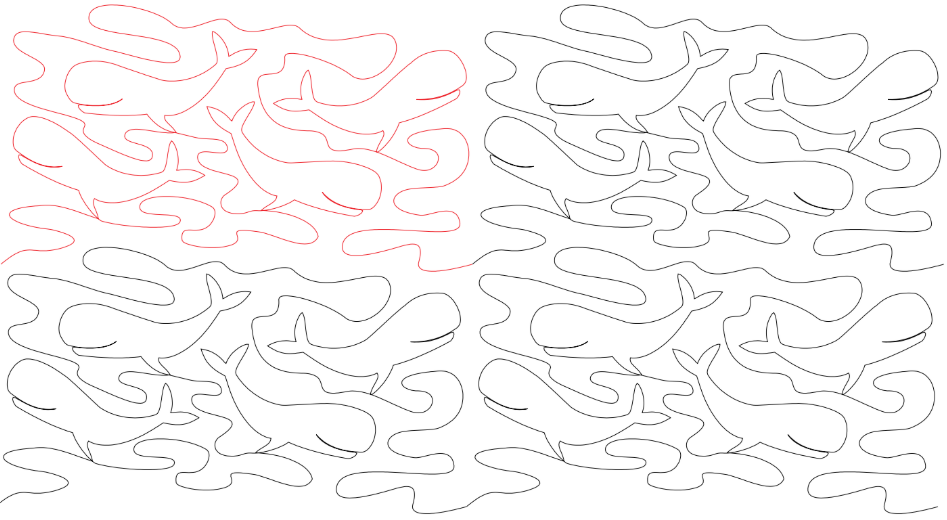 Whales Digital Quilting Design