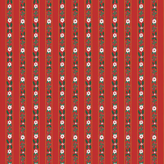 Riley Blake - A Pear-fect Christmas French Stripe Red