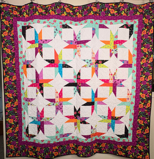 Sample Quilt - POINTY STRIP STAR