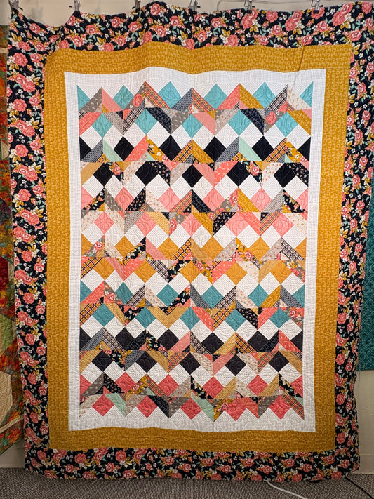 Sample Quilt - RADIO WAVES *NEEDS BINDING*
