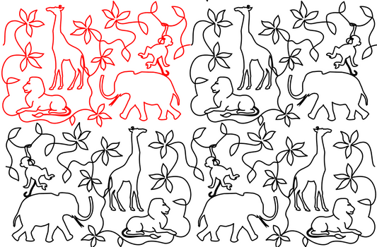 Safari Digital Quilting Design