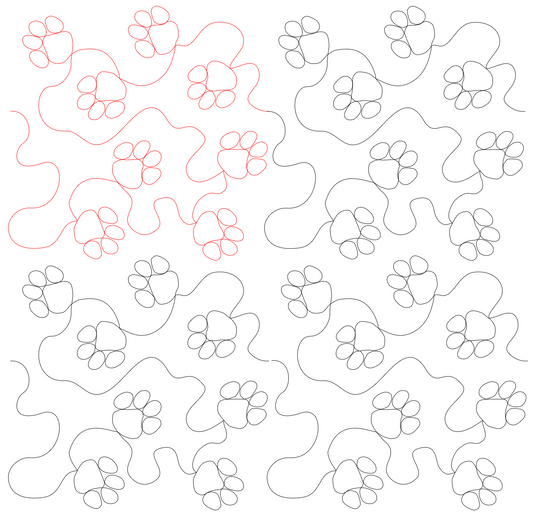 Animal Tracks Digital Quilting Design