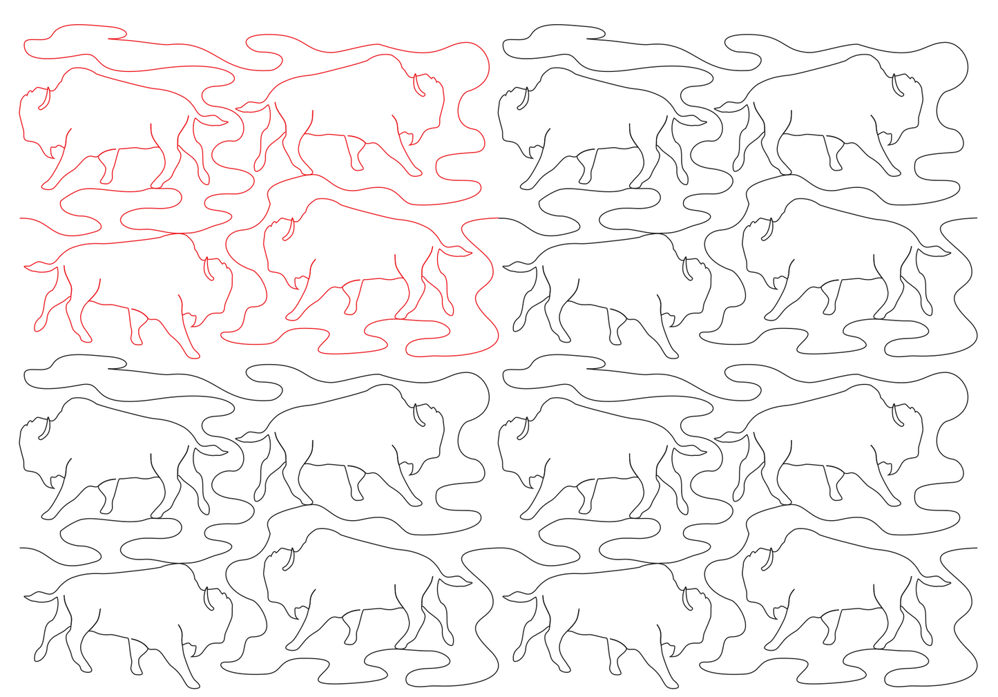 Buffalo Digital Quilting Design