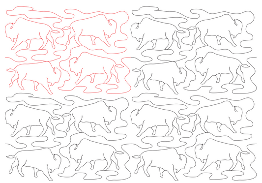 Buffalo Digital Quilting Design