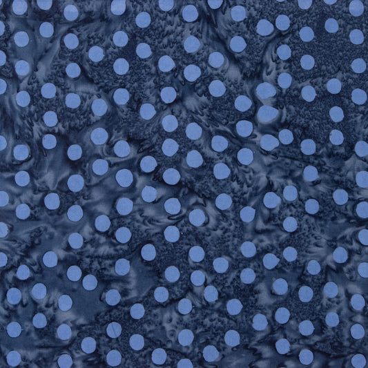 RILEY BLAKE - EXPRESSIONS BATIKS ELEMENTALS POLKA POP STONE BLUE