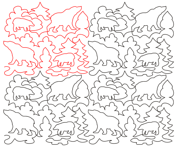 Bears Digital Quilting Design