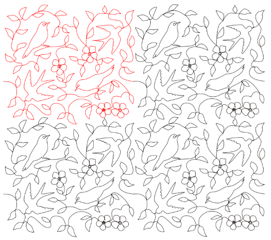 Birds Digital Quilting Design