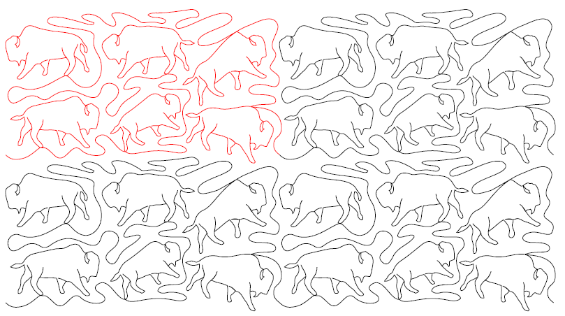 Bison Digital Quilting Design