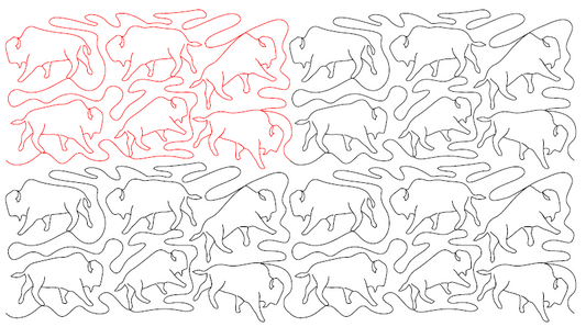 Bison Digital Quilting Design