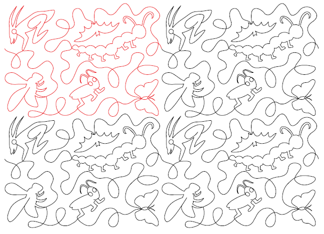Bugs Digital Quilting Design