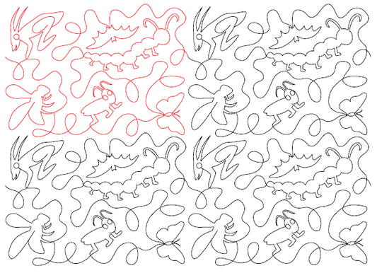 Bugs Digital Quilting Design