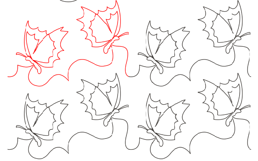 Butterflies v2 Digital Quilting Design