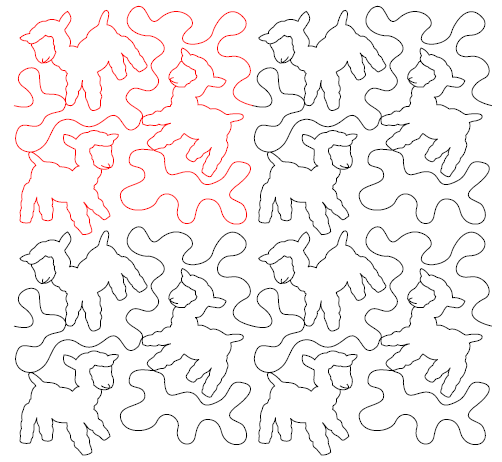 Counting Sheep Digital Quilting Design