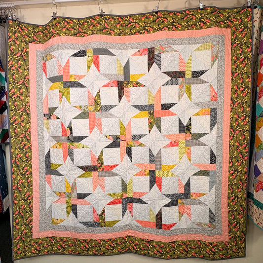 Sample Quilt - POINTY STRIP STAR