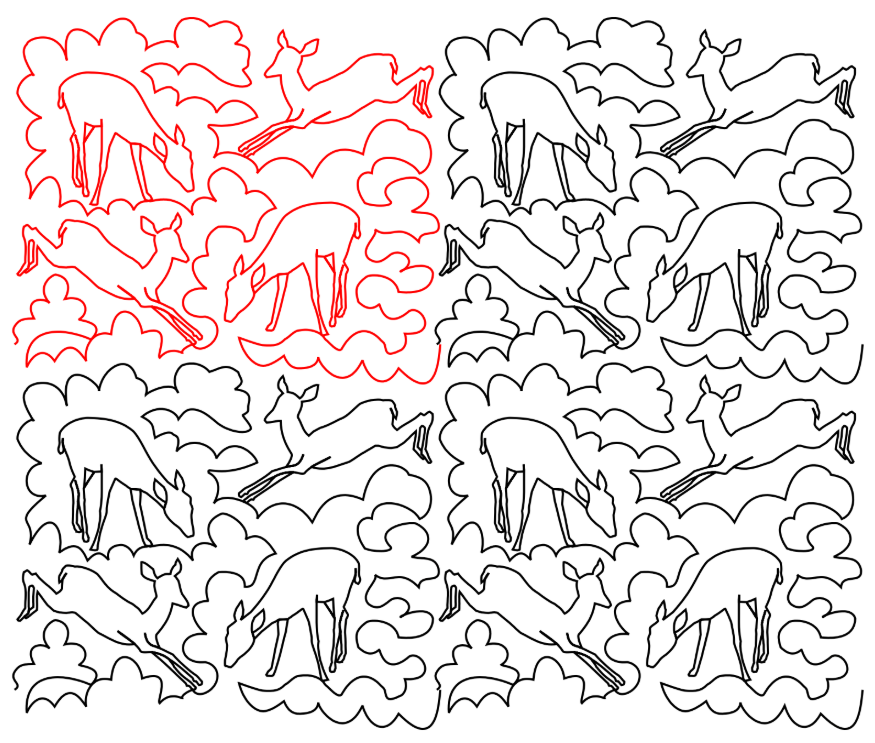 Deer Digital Quilting Design