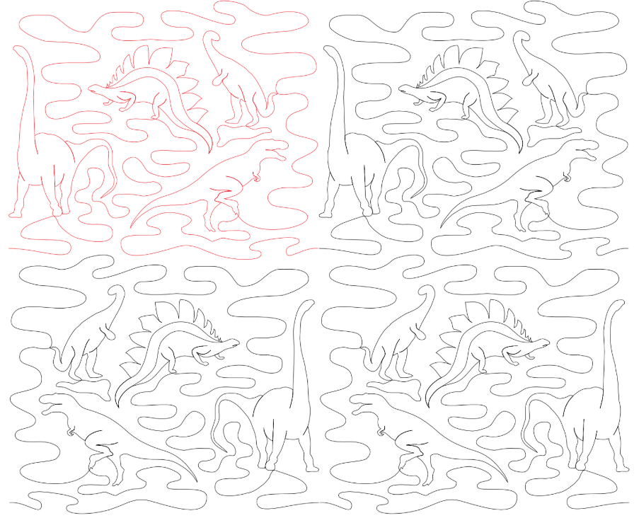 Dinosaurs Digital Quilting Design
