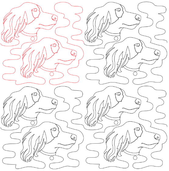 Dog Best Friend Digital Quilting Design