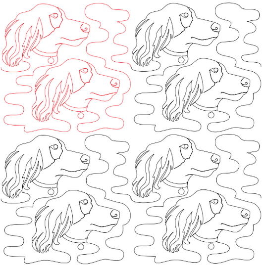 Dog Best Friend Digital Quilting Design