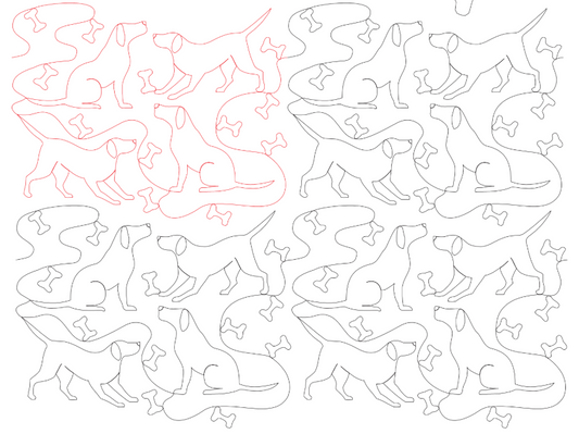 Dog Wishes Digital Quilting Design