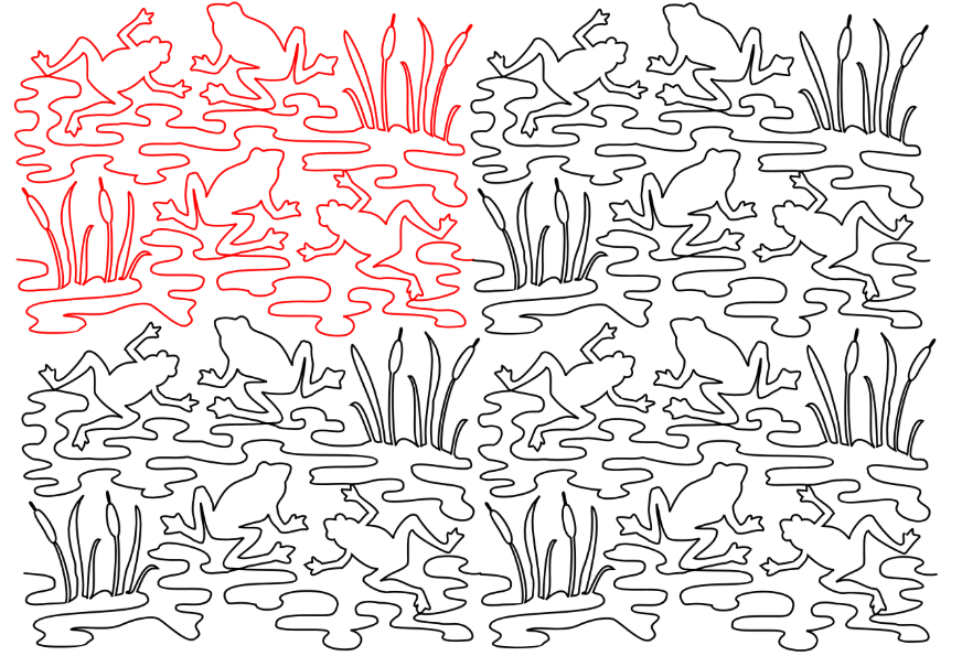 Frog Pond Digital Quilting Design