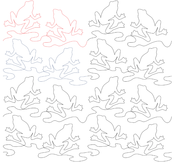 Frogs Digital Quilting Design
