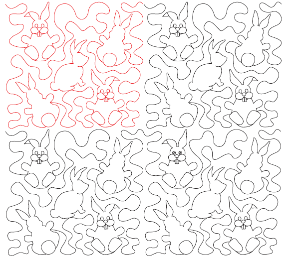Funny Bunnies Quilting Design