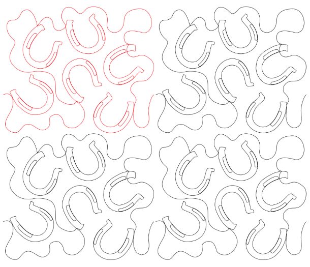 Horseshoes Digital Quilting Design