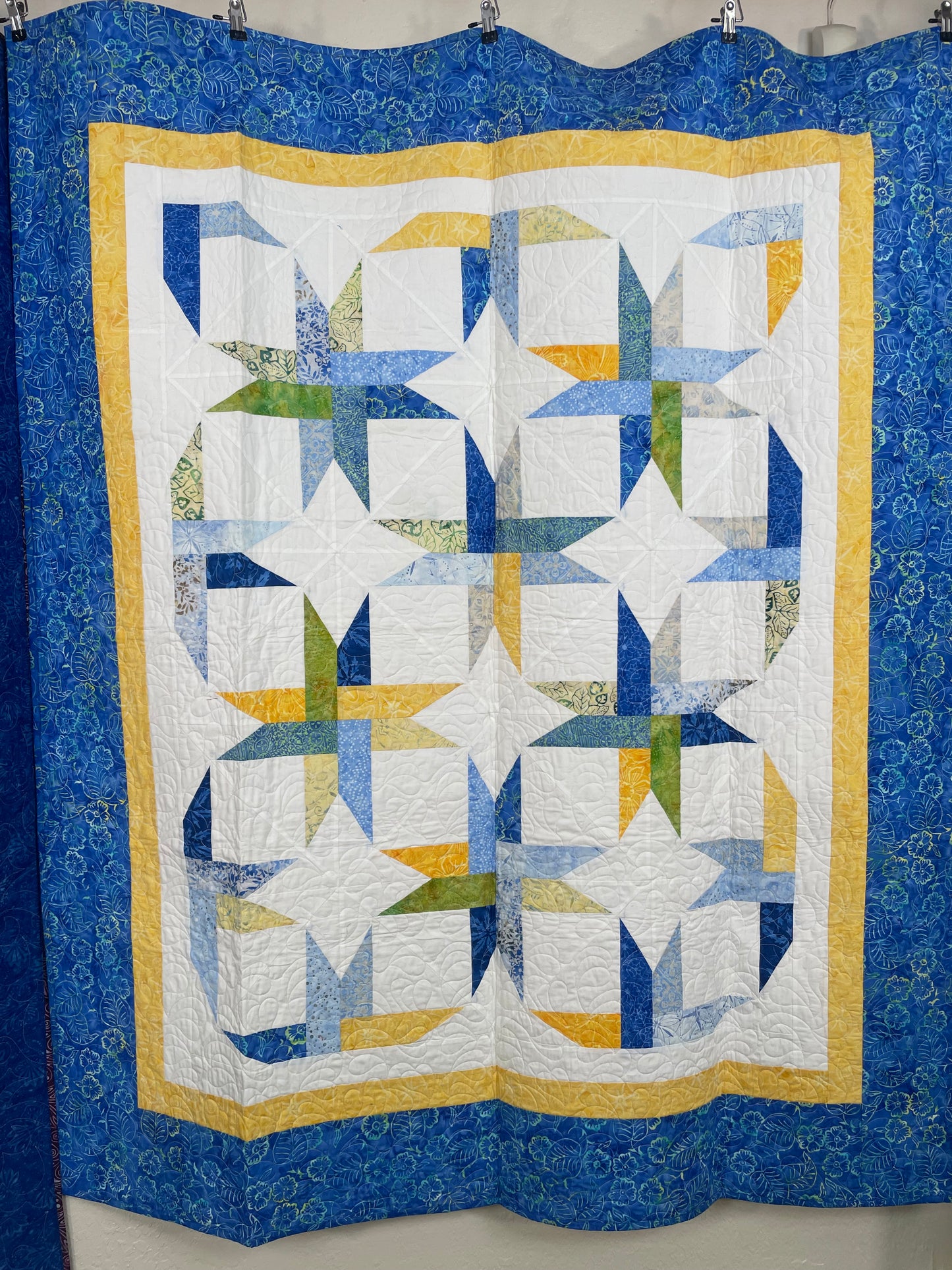 Sample Quilt - POINTY STRIP STAR