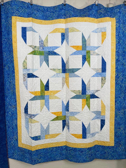 Sample Quilt - POINTY STRIP STAR