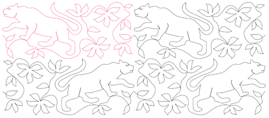 Jungle Cat Digital Quilting Design