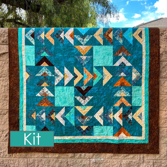 Any Which Way Quilt Kit - Oasis Batiks - Twin size