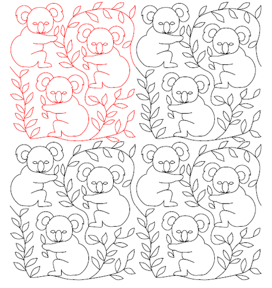 Koala Digital Quilting Design