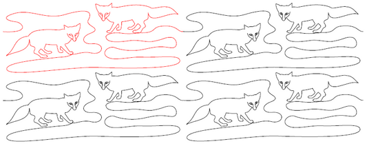 Little Fox Digital Quilting Design