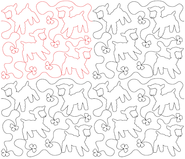 Little Lambs Digital Quilting Design