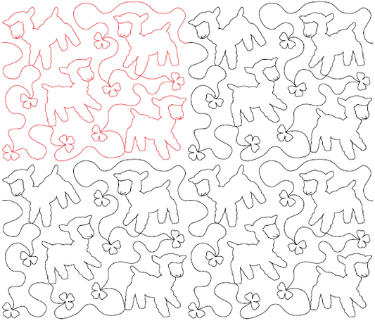 Little Lambs Digital Quilting Design